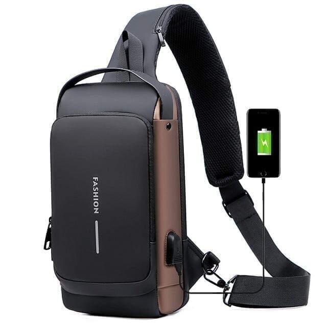 Mochila Anti-Furto com Senha USB Slim Bag - Rei Das Novidades 