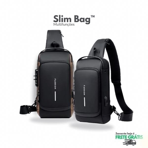 Mochila Anti-Furto com Senha USB Slim Bag - Rei Das Novidades 