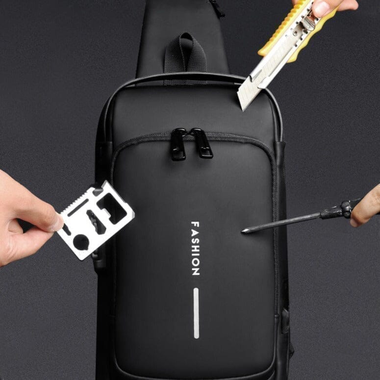 Mochila Anti-Furto com Senha USB Slim Bag - Rei Das Novidades 